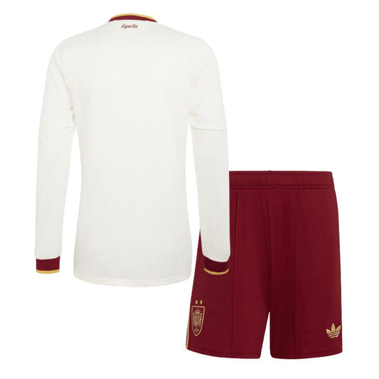Kids Spain World Cup CHAMPIONS Away Long Sleeves Kit 2026