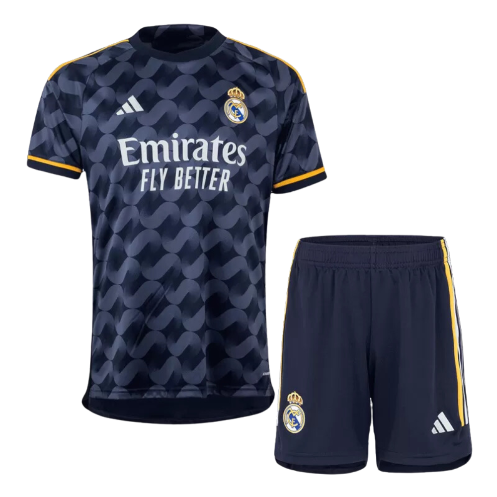 Kids Real Madrid Away Soccer Jersey Kit 2023/24 (Size 20) - Ready To Ship