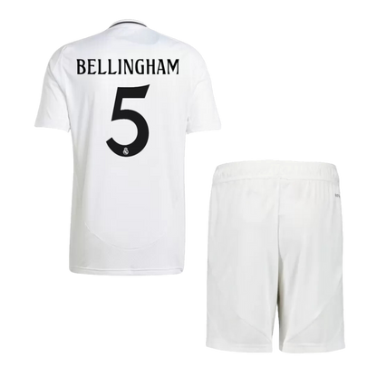 Kids BELLINGHAM #5 Real Madrid Home Soccer Jersey Kit 2024/25