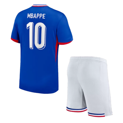 Kids MBAPPE #10 France Home Soccer Jersey Kit 2024