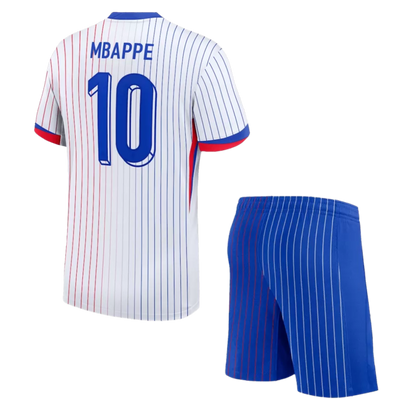 Kids MBAPPE #10 France Away Soccer Jersey Kit 2024