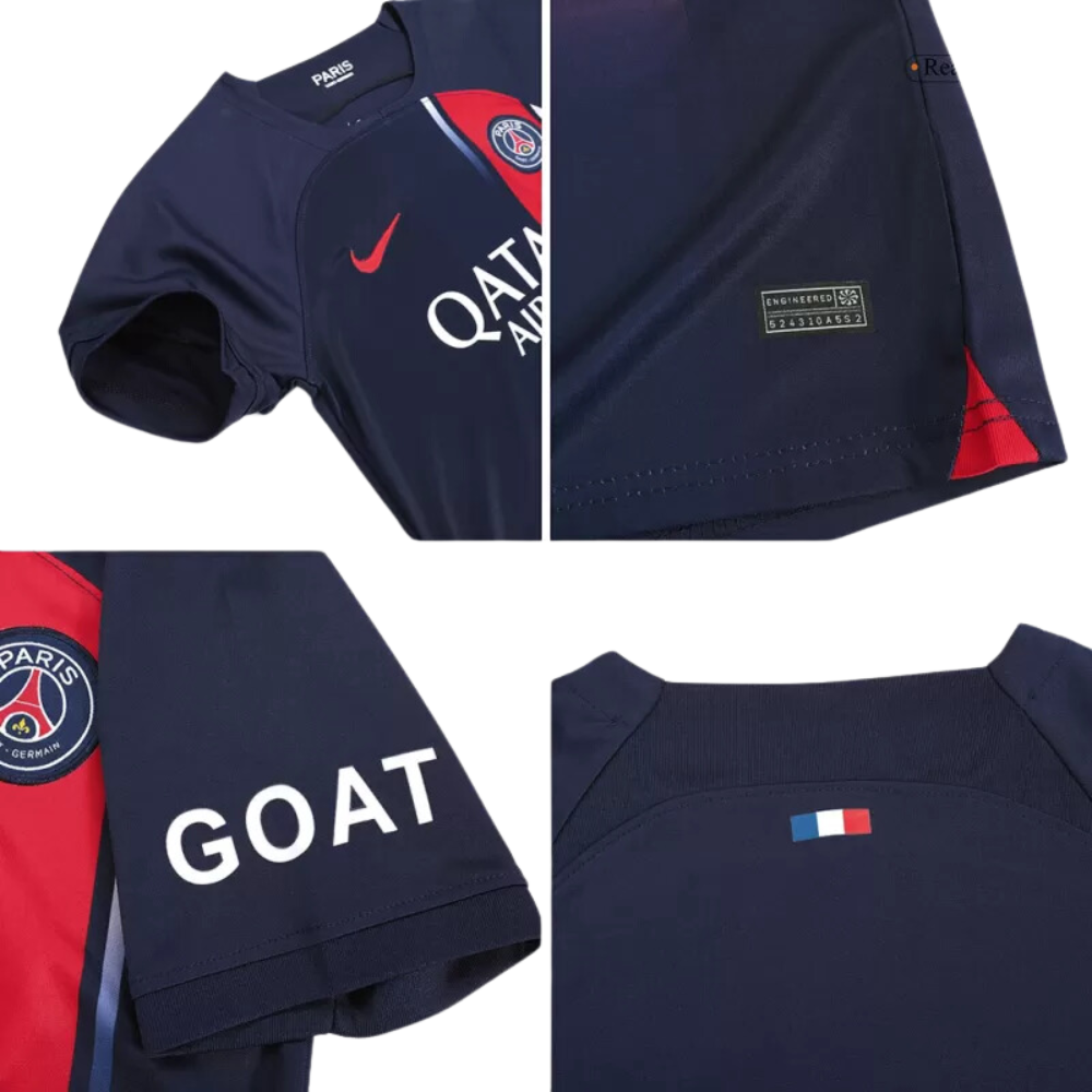 Kids MESSI #30 PSG Home Soccer Jersey Kit 2023/24