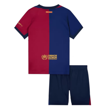 Kids LAMINE YAMAL #19 Barcelona Home Soccer Jersey 2024/25