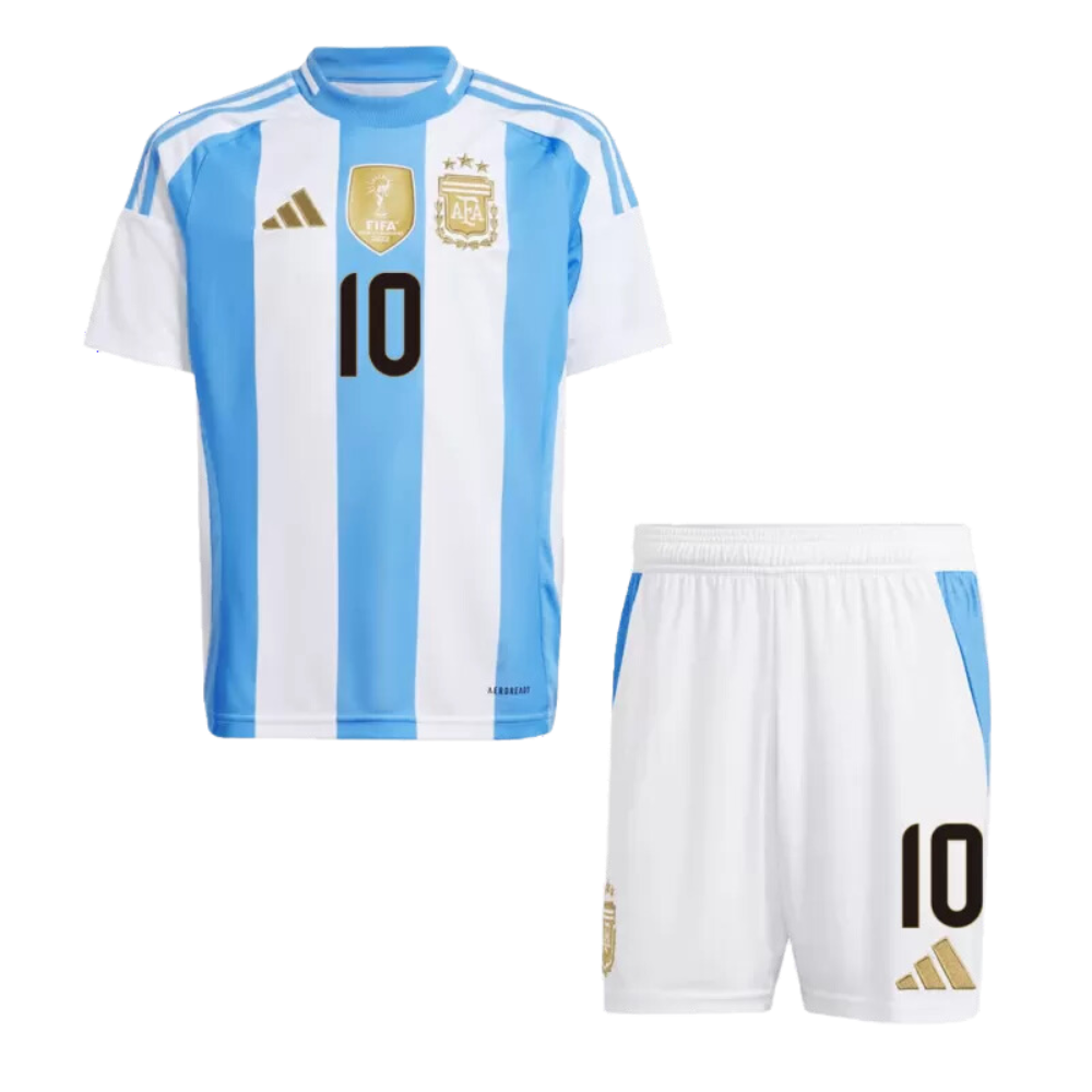 Kids MESSI #10 Argentina Home Soccer Jersey Kit 2024