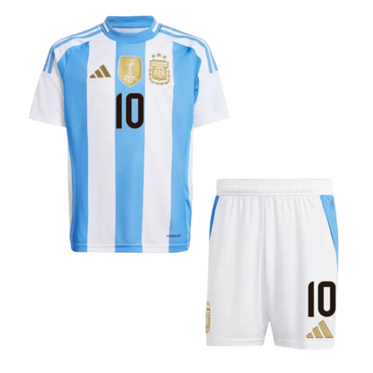 Kids MESSI #10 Argentina Home Soccer Jersey Kit 2024