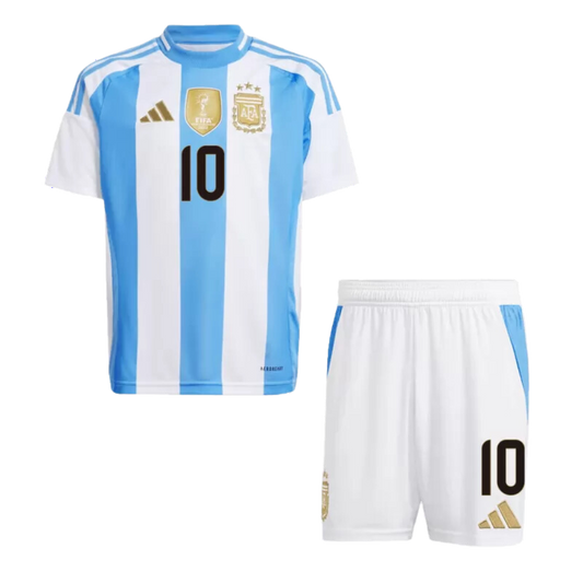 Kids MESSI #10 Argentina Home Soccer Jersey Kit 2024