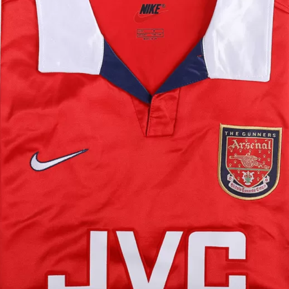 Retro 1998/99 Arsenal Home Soccer Jersey - Goal Digger Jerseys | Authentic Soccer Jerseys High Quality