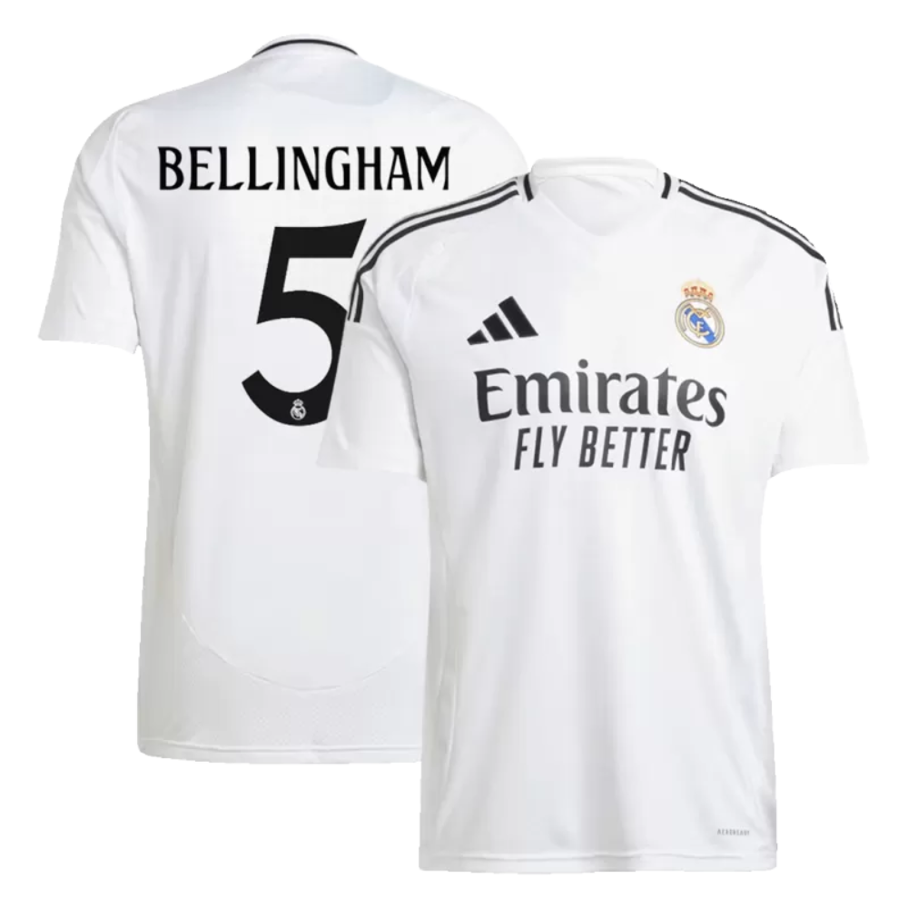 BELLINGHAM #5 Real Madrid Home Soccer Jersey 2024/25 - Goal Digger Jerseys | Authentic Soccer Jerseys High Quality