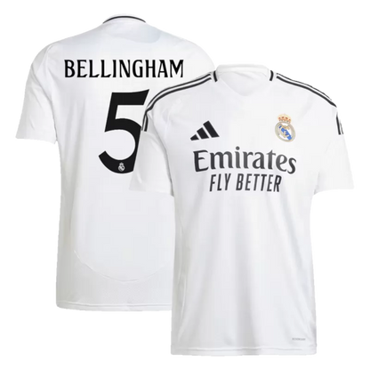 BELLINGHAM #5 Real Madrid Home Soccer Jersey 2024/25 - Goal Digger Jerseys | Authentic Soccer Jerseys High Quality