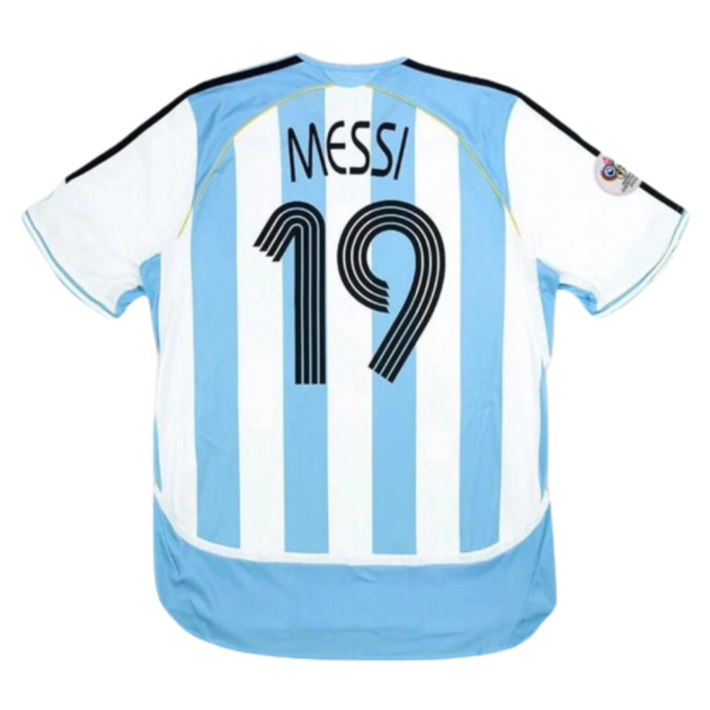 Retro Messi #19 2006 Argentina Home Soccer Jersey - Goal Digger Jerseys | Authentic Soccer Jerseys High Quality