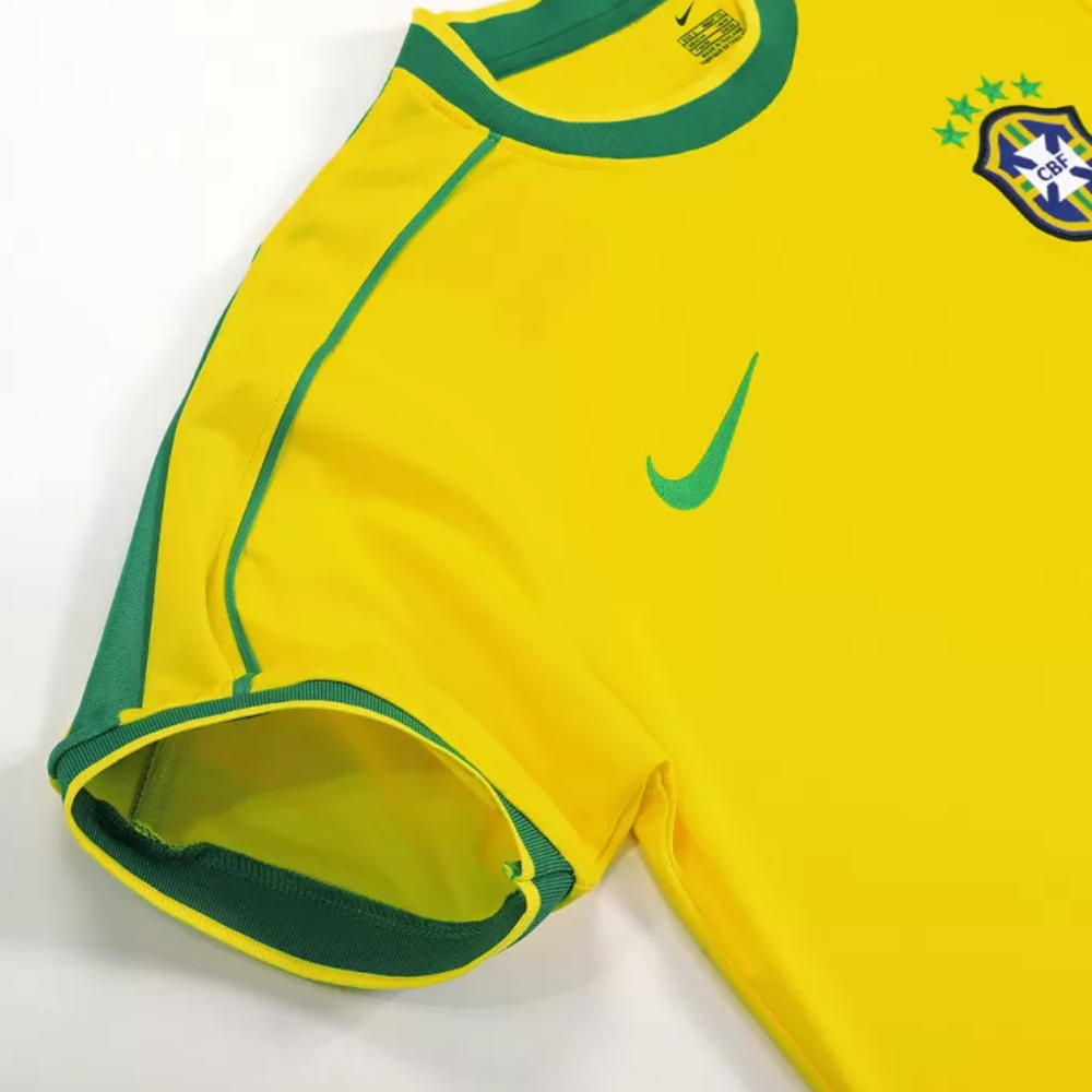 Retro 1998 Brazil Home Soccer Jersey - Goal Digger Jerseys | Authentic Soccer Jerseys High Quality