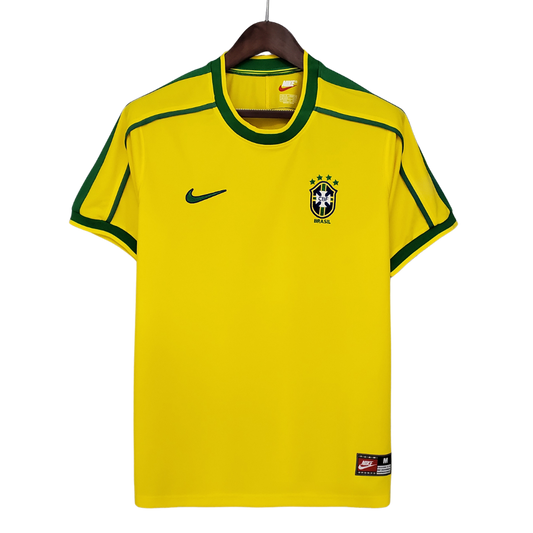 Retro 1998 Brazil Home Soccer Jersey - Goal Digger Jerseys | Authentic Soccer Jerseys High Quality