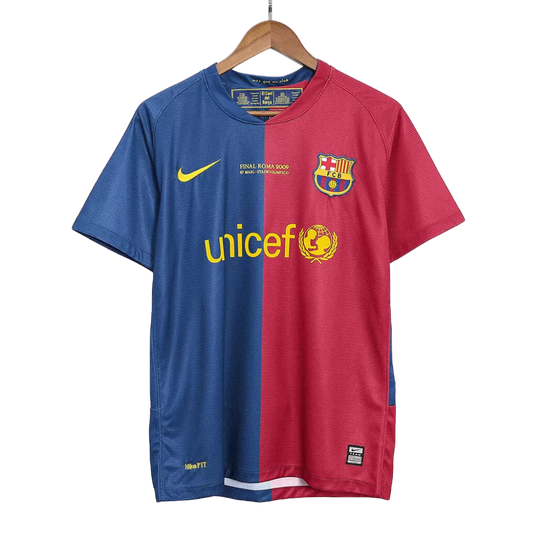 Retro MESSI #10 2008/09 Barcelona Home Soccer Jersey - UCL Final - Goal Digger Jerseys | Authentic Soccer Jerseys High Quality