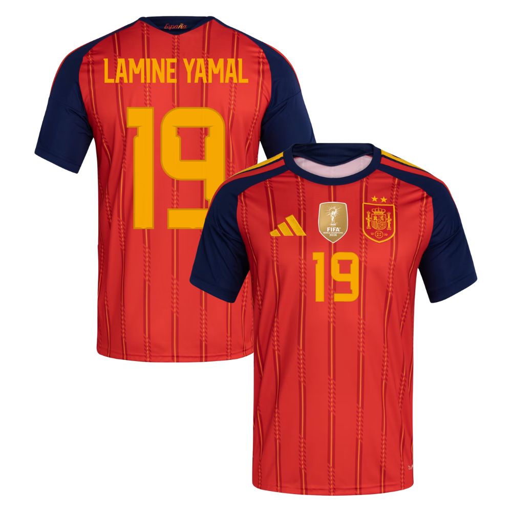 Spain World Cup CHAMPIONS LAMINE YAMAL 19 Home Jersey 2026