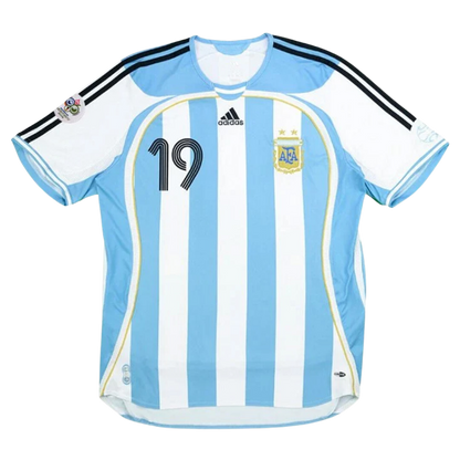 Retro Messi #19 2006 Argentina Home Soccer Jersey - Goal Digger Jerseys | Authentic Soccer Jerseys High Quality