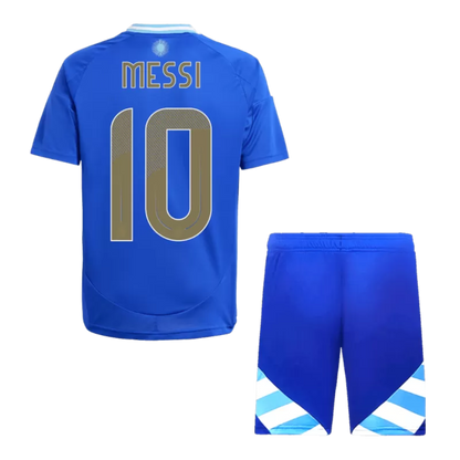 Kids MESSI #10 Argentina Away Soccer Jersey Kit 2024