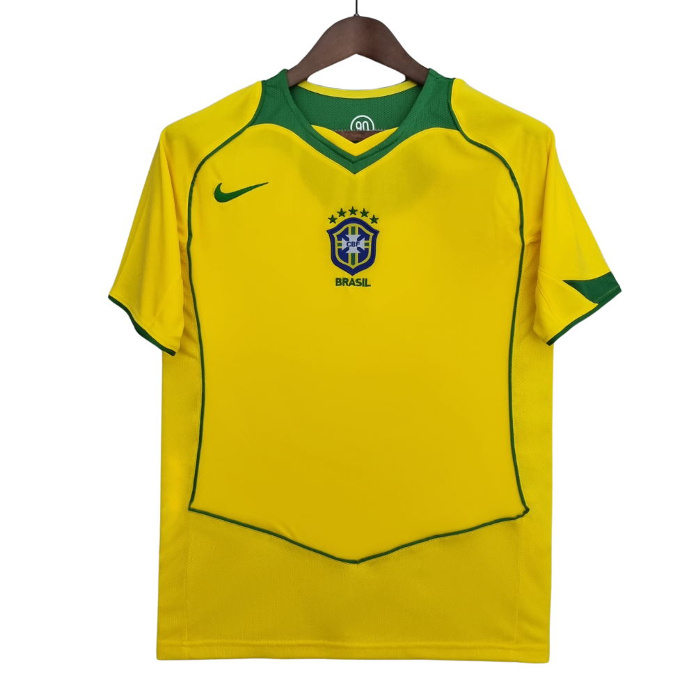 Retro 2004/06 Brazil Home Soccer Jersey (Size M) - Ready To Ship - Goal Digger Jerseys | High Quality Football Kits | Soccer Jerseys