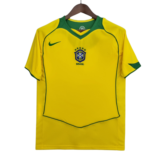 Retro 2004/06 Brazil Home Soccer Jersey (Size M) - Ready To Ship - Goal Digger Jerseys | High Quality Football Kits | Soccer Jerseys