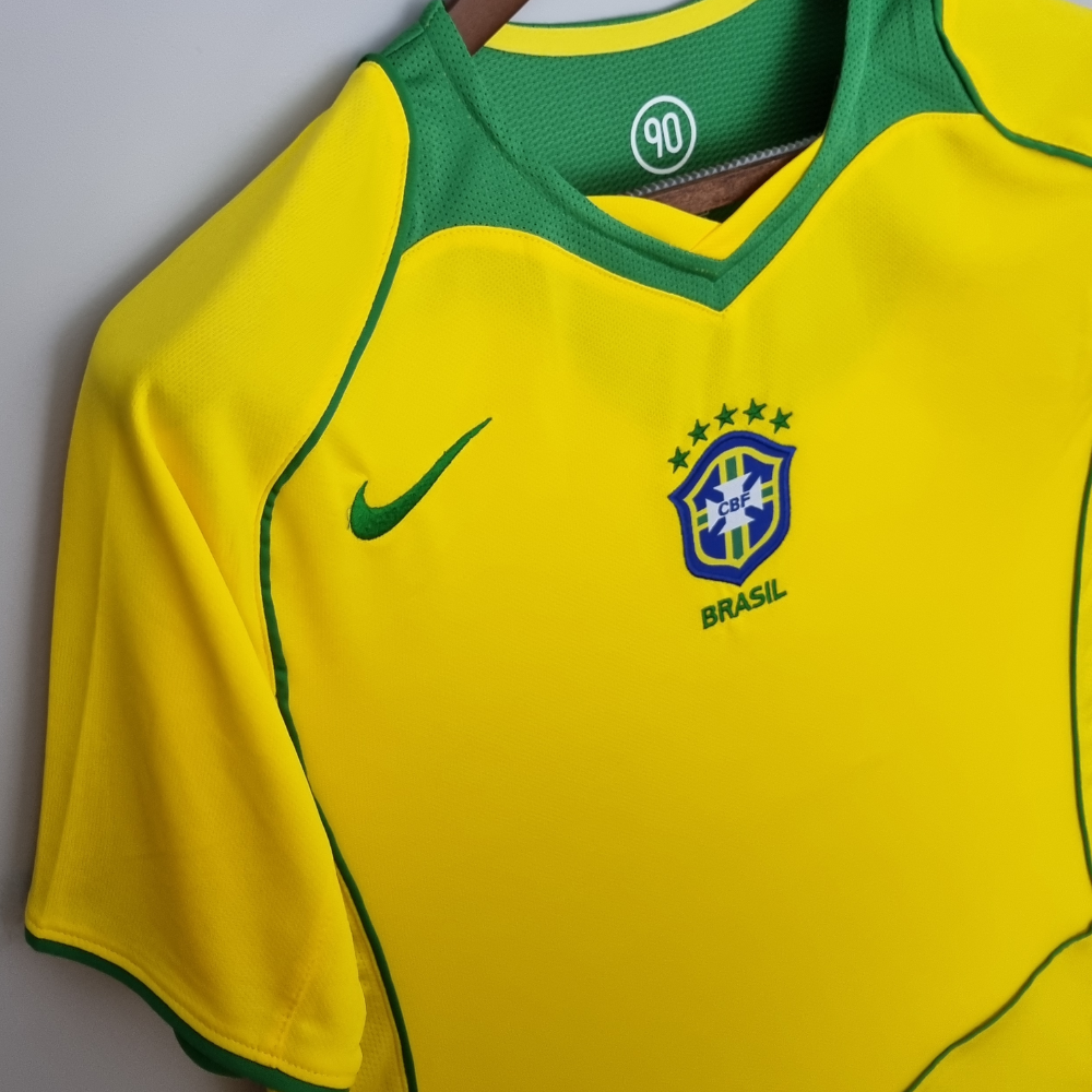 Retro 2004/06 Brazil Home Soccer Jersey (Size M) - Ready To Ship - Goal Digger Jerseys | High Quality Football Kits | Soccer Jerseys