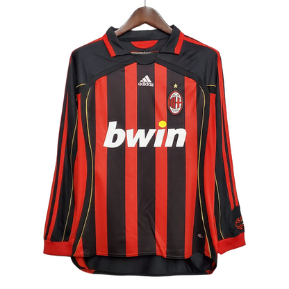 Retro 2006/07 AC Milan Home Long Sleeve Soccer Jersey (Size S) - Ready To Ship - Goal Digger Jerseys | High Quality Football Kits | Soccer Jerseys