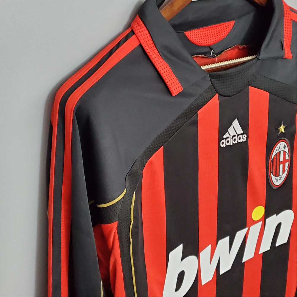 Retro 2006/07 AC Milan Home Long Sleeve Soccer Jersey (Size S) - Ready To Ship - Goal Digger Jerseys | High Quality Football Kits | Soccer Jerseys