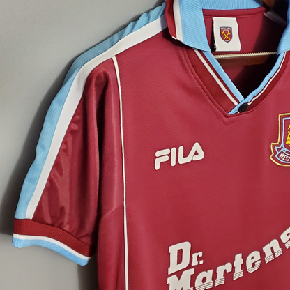 Retro 99/01 West Ham United Home Soccer Jersey (Size L) - Ready To Ship - Goal Digger Jerseys | High Quality Football Kits | Soccer Jerseys