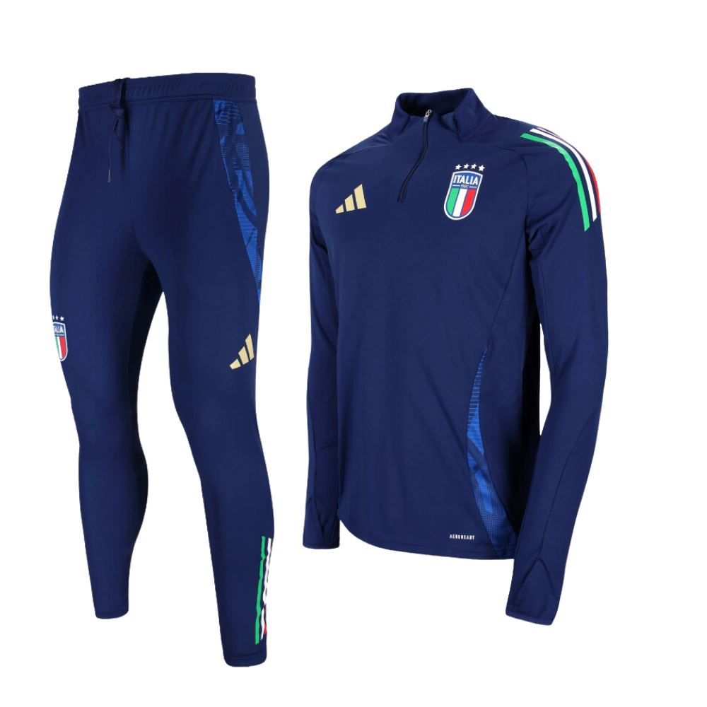 ITALY FIGC Navy Drill Training Tracksuit 2024/25 - ADIDAS