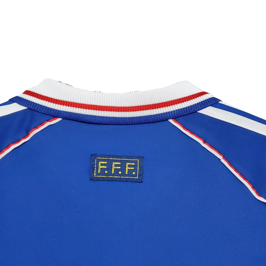Kids Retro France Home Soccer Jersey 1998