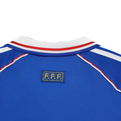 Kids Retro France Home Soccer Jersey 1998