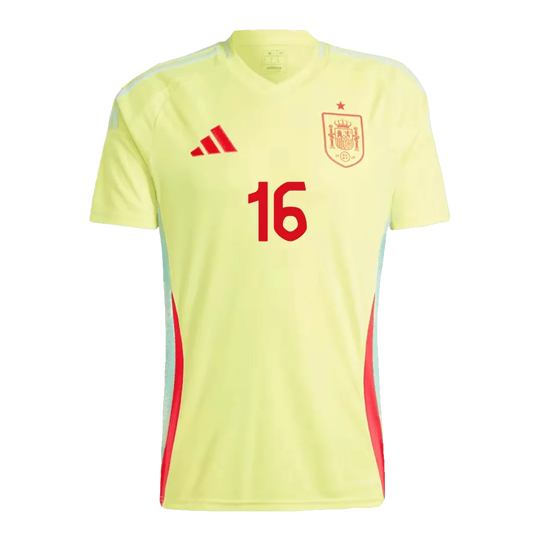 RODRIGO #16 Spain Away Soccer Jersey Euro 2024 - Goal Digger Jerseys | Authentic Soccer Jerseys High Quality