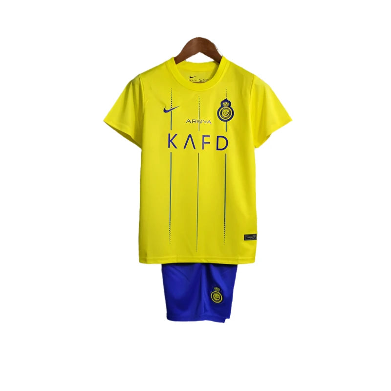 Kids RONALDO #7 Al Nassr Home Soccer Jersey Euro 2023/24 - Goal Digger Jerseys | High Quality Football Kits | Soccer Jerseys