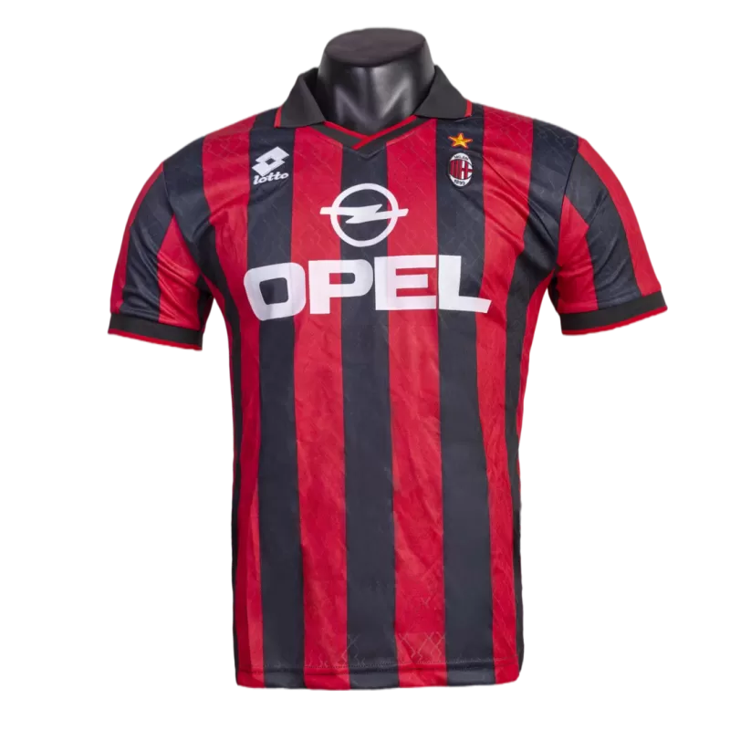 Retro 1995/96 AC Milan Home Soccer Jersey - Goal Digger Jerseys | Authentic Soccer Jerseys High Quality