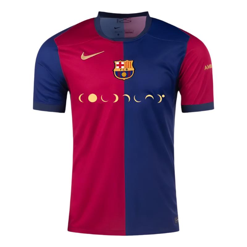 Barcelona Home Soccer Jersey 2024/25 - COLDPLAY - Goal Digger Jerseys - free shipping - authentic