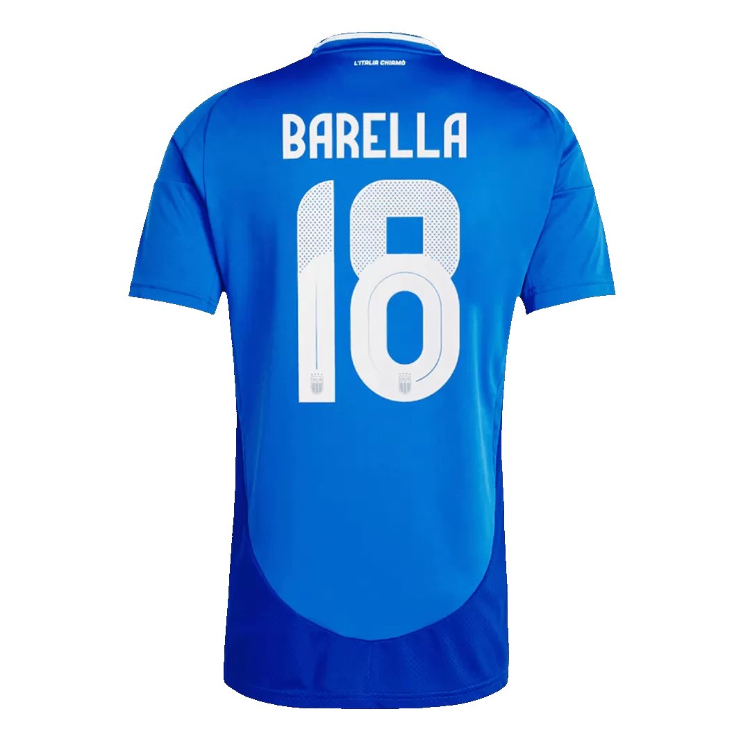 BARELLA #18 Italy Home Soccer Jersey Euro 2024 - Goal Digger Jerseys - free shipping - authentic