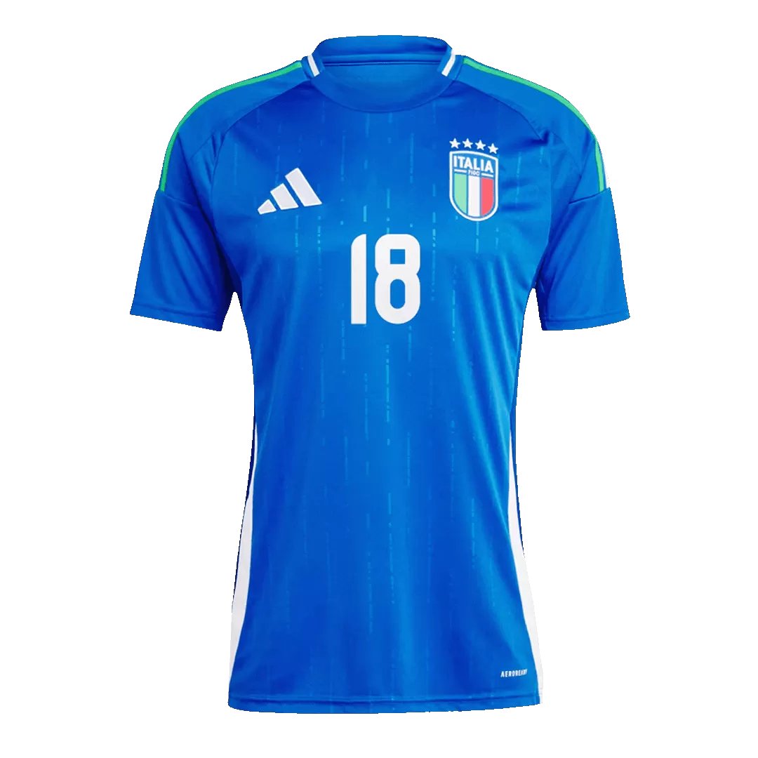 BARELLA #18 Italy Home Soccer Jersey Euro 2024 - Goal Digger Jerseys - free shipping - authentic