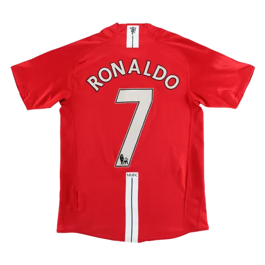 Retro RONALDO #7 2007/08 Manchester United Home Soccer Jersey - Goal Digger Jerseys | Authentic Soccer Jerseys High Quality