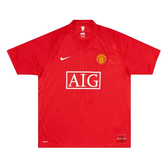 Retro RONALDO #7 2007/08 Manchester United Home Soccer Jersey - Goal Digger Jerseys | Authentic Soccer Jerseys High Quality