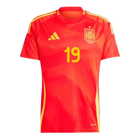 LAMINE YAMAL #19 Spain Home Soccer Jersey Euro 2024