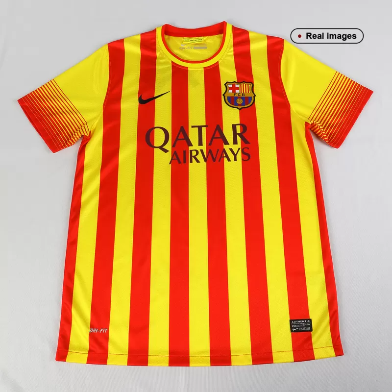 Retro 2013/14 Barcelona Away Soccer Jersey - Goal Digger Jerseys | Authentic Soccer Jerseys High Quality