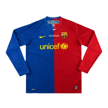 Retro MESSI #10 2008/09 Barcelona Home Long Sleeve Soccer Jersey - Goal Digger Jerseys | Authentic Soccer Jerseys High Quality