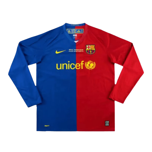 Retro MESSI #10 2008/09 Barcelona Home Long Sleeve Soccer Jersey - Goal Digger Jerseys | Authentic Soccer Jerseys High Quality