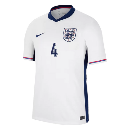 RICE #4 England Home Soccer Jersey Euro 2024 - Goal Digger Jerseys | Authentic Soccer Jerseys High Quality