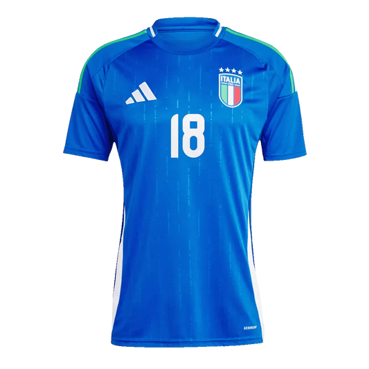 BARELLA #18 Italy Home Soccer Jersey Euro 2024 - Goal Digger Jerseys | Authentic Soccer Jerseys High Quality