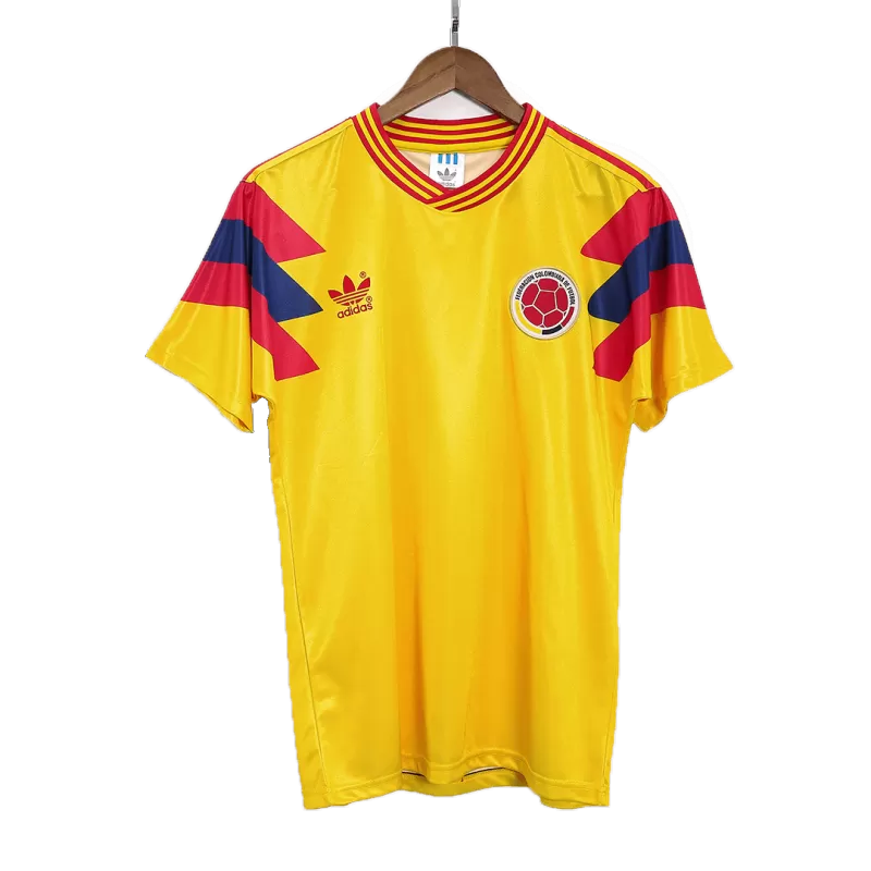 Retro 1990 Colombia Home Soccer Jersey - Goal Digger Jerseys | Authentic Soccer Jerseys High Quality