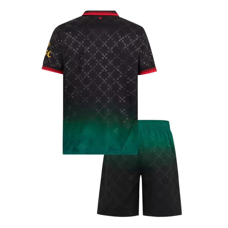 Kid's AC Milan Fourth Away Soccer Jersey Kit(Jersey+Shorts) 2024/25