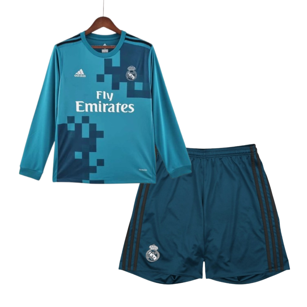 Kids Real Madrid Away 2017/18 Lognsleeve Kit