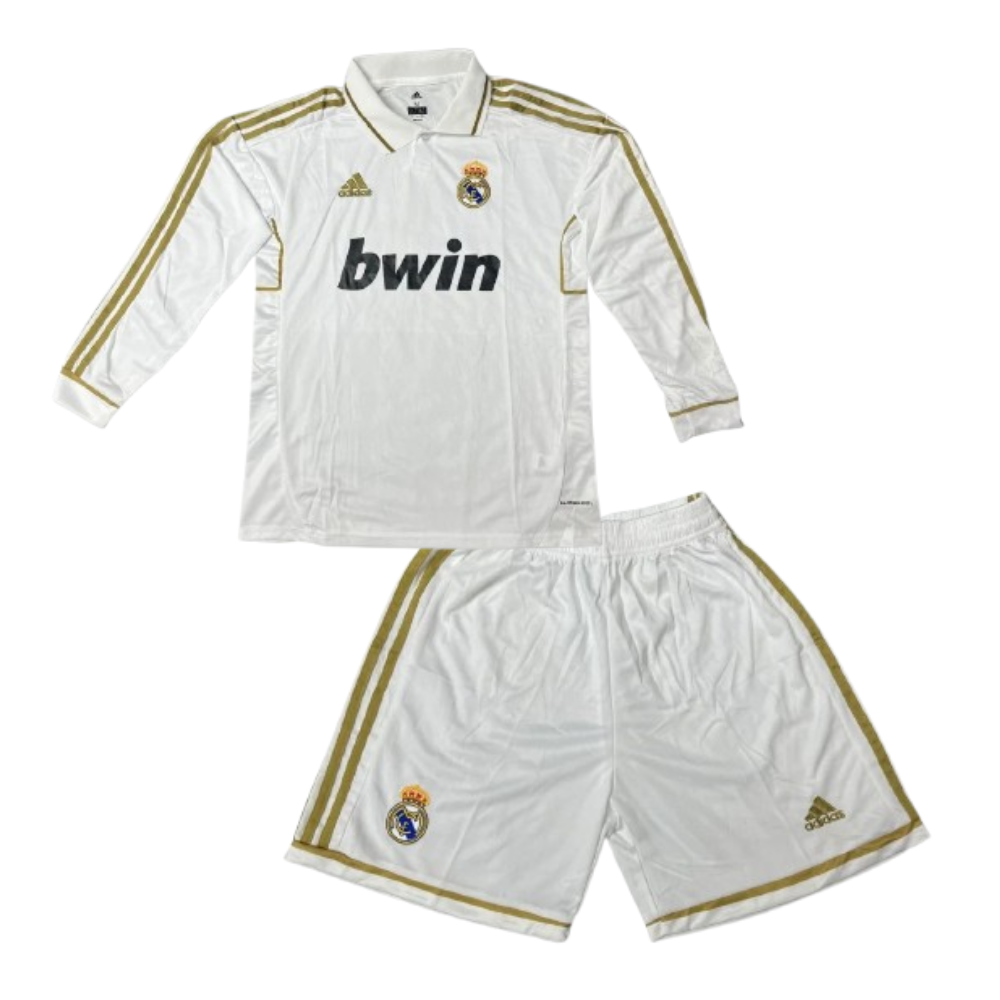 Kids Real Madrid Home 2011/2012 Longsleeve Kit