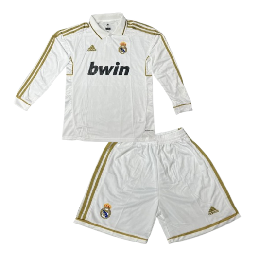 Kids Real Madrid Home 2011/2012 Longsleeve Kit