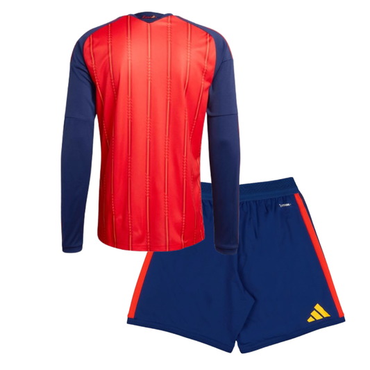 Kids Spain Home 25/26 Longsleeve Kit