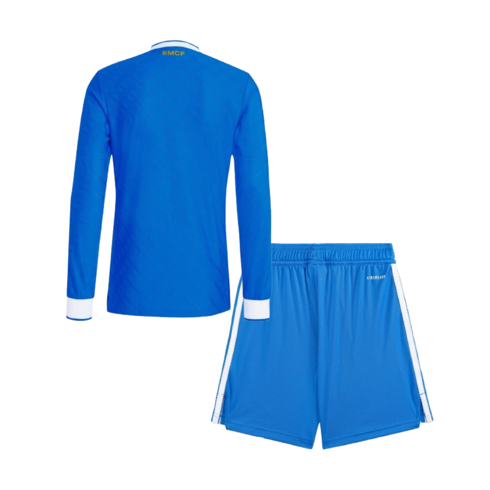 Kids Real Madrid 2025/26 Second Away Longsleeve Kit